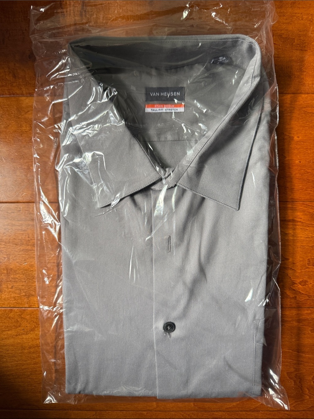 Van Heusen Men’s Gray Dress Shirt - Slim Collar